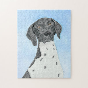 German Shorthaired Pointer Painting - Original Art Jigsaw Puzzle