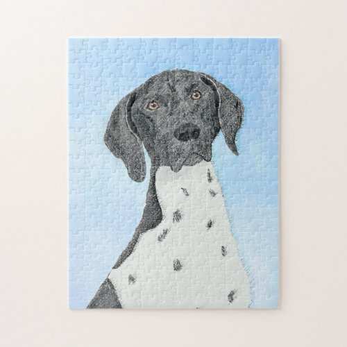 German Shorthaired Pointer Painting _ Original Art Jigsaw Puzzle