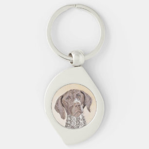 German Shorthaired Pointer Painting - Original Art Keychain