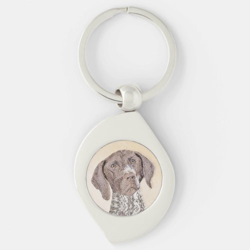 German Shorthaired Pointer Painting _ Original Art Keychain