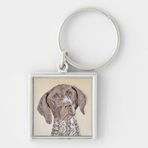 German Shorthaired Pointer Painting _ Original Art Keychain