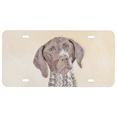 German Shorthaired Pointer Painting _ Original Art License Plate