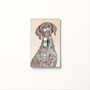 German Shorthaired Pointer Painting - Original Art Light Switch Cover