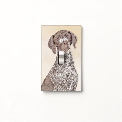 German Shorthaired Pointer Painting _ Original Art Light Switch Cover