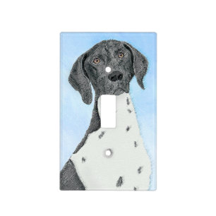 German Shorthaired Pointer Painting - Original Art Light Switch Cover