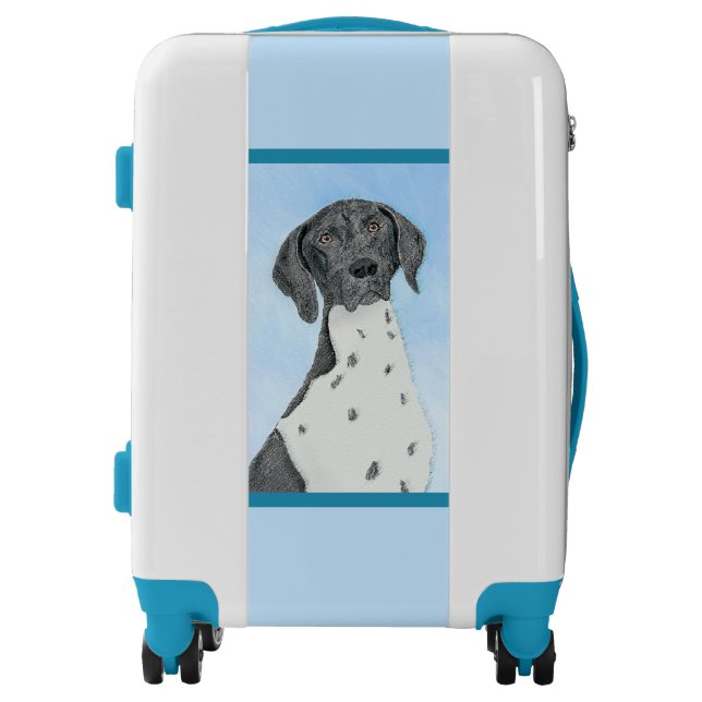 German Shorthaired Pointer Painting - Original Art Luggage (Front)