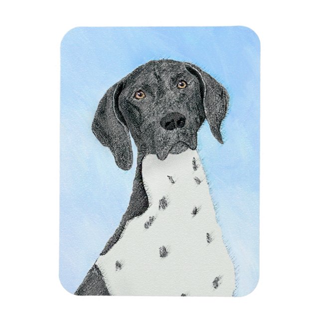German Shorthaired Pointer Painting - Original Art Magnet (Vertical)