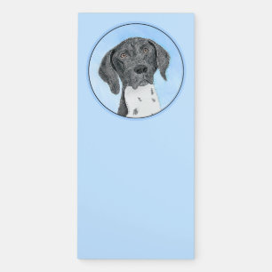 German Shorthaired Pointer Painting - Original Art Magnetic Notepad
