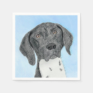 German Shorthaired Pointer Painting - Original Art Napkins