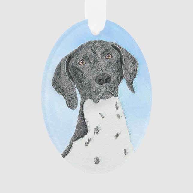 German Shorthaired Pointer Painting - Original Art Ornament (Front)