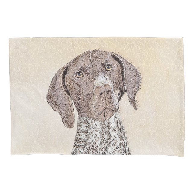 German Shorthaired Pointer Painting - Original Art Pillow Case (Front)