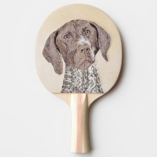 German Shorthaired Pointer Painting - Original Art Ping Pong Paddle