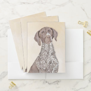 German Shorthaired Pointer Painting - Original Art Pocket Folder