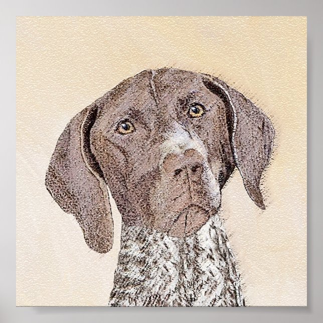 German Shorthaired Pointer Painting - Original Art Poster (Front)