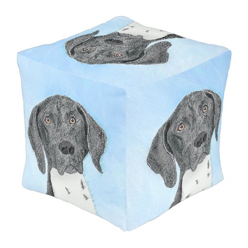German Shorthaired Pointer Painting _ Original Art Pouf