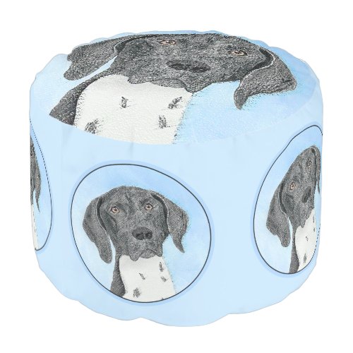 German Shorthaired Pointer Painting _ Original Art Pouf