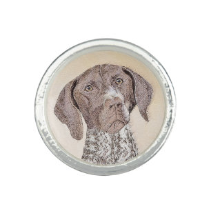 German Shorthaired Pointer Painting - Original Art Ring