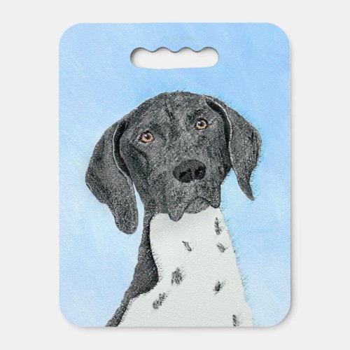 German Shorthaired Pointer Painting _ Original Art Seat Cushion