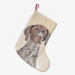 German Shorthaired Pointer Painting - Original Art Small Christmas Stocking