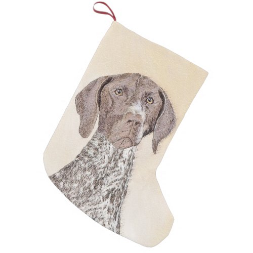 German Shorthaired Pointer Painting _ Original Art Small Christmas Stocking