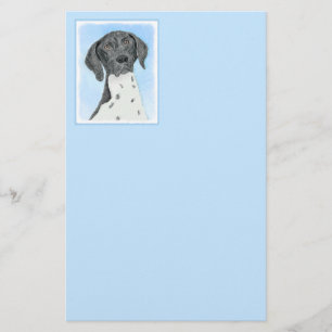 German Shorthaired Pointer Painting - Original Art Stationery