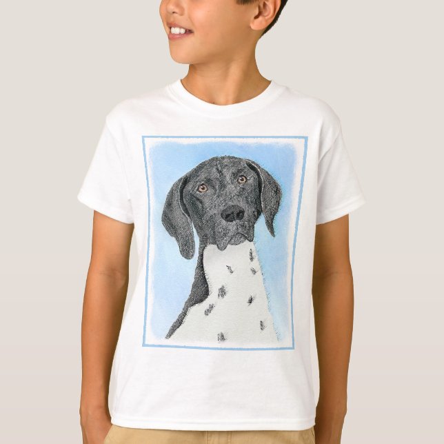 German Shorthaired Pointer Painting - Original Art T-Shirt (Front)
