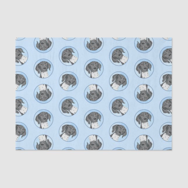 German Shorthaired Pointer Painting Original Art Tissue Paper (Front)