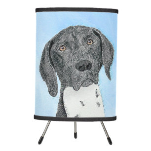 German Shorthaired Pointer Painting - Original Art Tripod Lamp