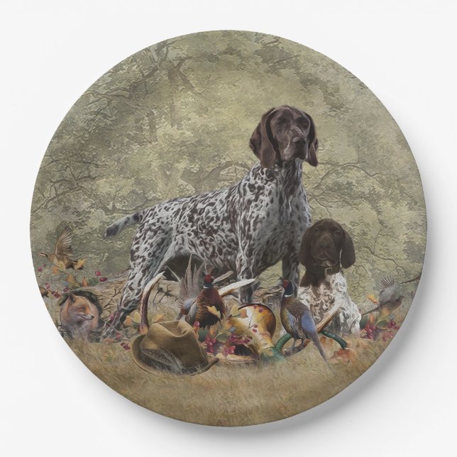 German Shorthaired Pointer   Paper Plates (Front)