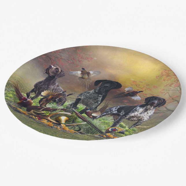 German Shorthaired Pointer  Paper Plates (Angled)