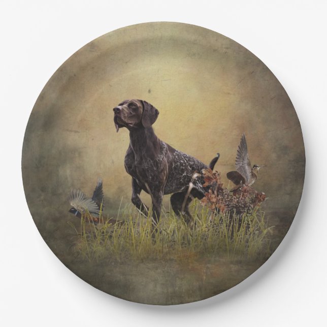 German Shorthaired Pointer   Paper Plates (Front)
