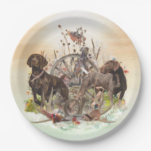German Shorthaired Pointer      Paper Plates (Front)