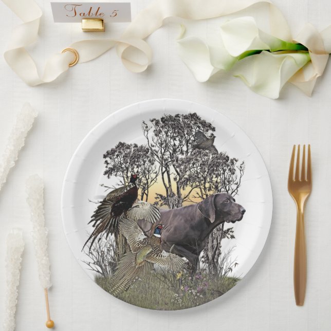 German Shorthaired Pointer    Paper Plates (Wedding)