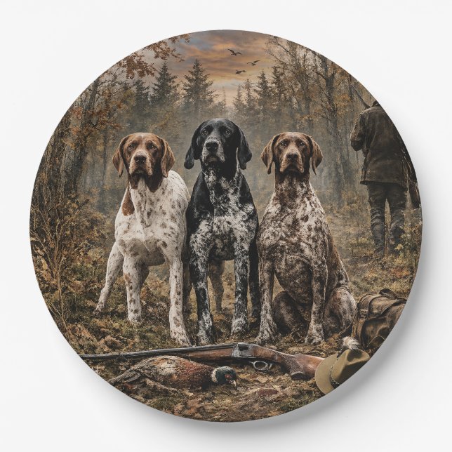 German Shorthaired Pointer  Paper Plates (Front)