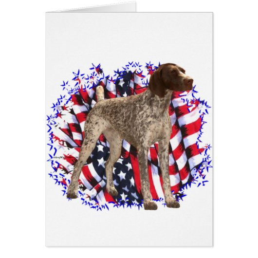 German Shorthaired Pointer Patriot Cards (Front)
