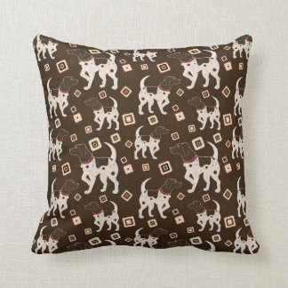 German Shorthaired Pointer Pattern Throw Pillow