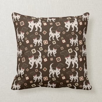 German Shorthaired Pointer Pattern Throw Pillow by saradaboru at Zazzle