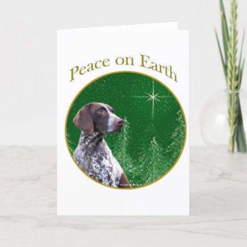 German Shorthaired Pointer Peace Holiday Card