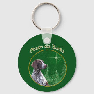 German Shorthaired Pointer Peace Keychain