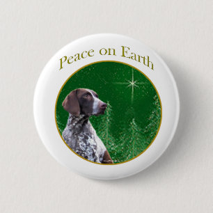 German Shorthaired Pointer Peace Pinback Button