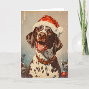 German Shorthaired Pointer personalized Christmas Holiday Card