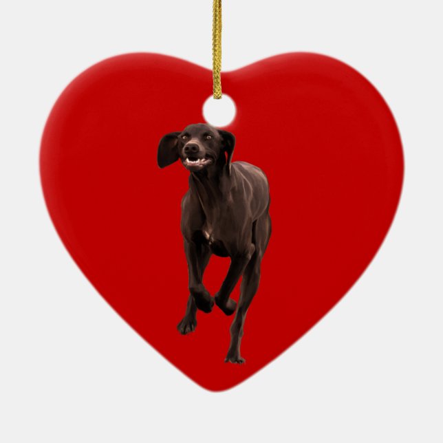 German Shorthaired Pointer Pet-lover Ceramic Ornament (Back)