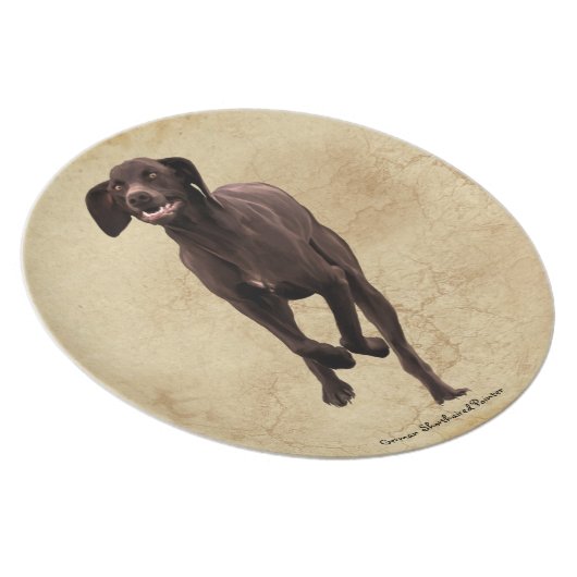 German Shorthaired Pointer Pet-lover Dinner Plate (Right Side)