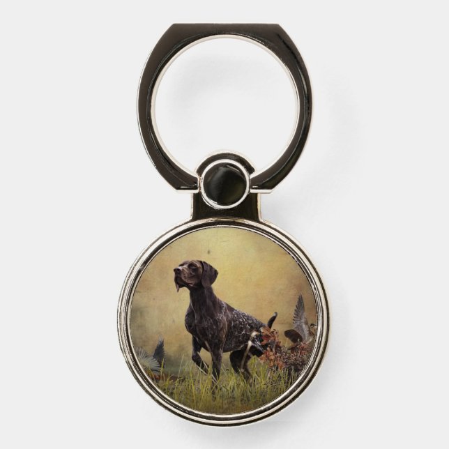 German Shorthaired Pointer Phone Ring Stand (Front)