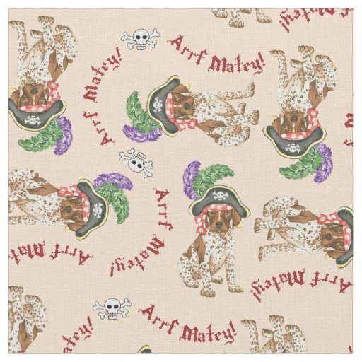 German Shorthaired Pointer Pirate Fabric