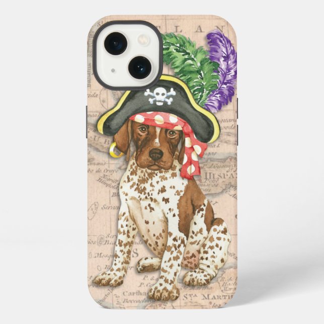 German Shorthaired Pointer Pirate Iphone Case (Back)
