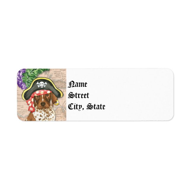German Shorthaired Pointer Pirate Label (Front)