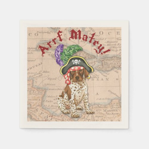 German Shorthaired Pointer Pirate Napkins