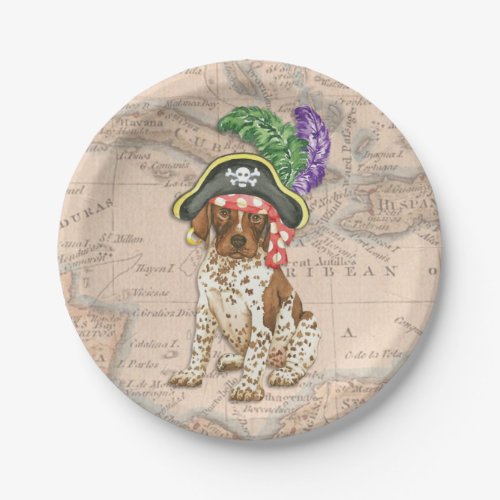 German Shorthaired Pointer Pirate Paper Plates