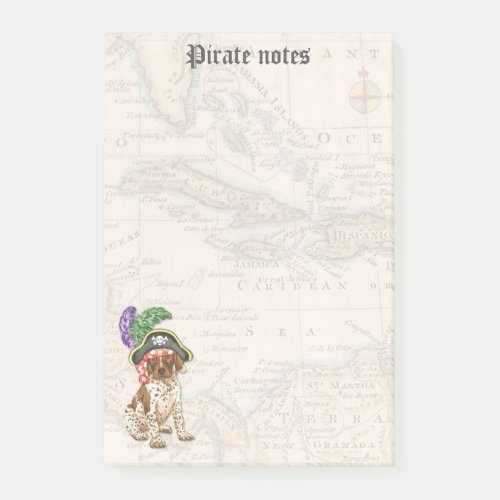 German Shorthaired Pointer Pirate Post_it Notes